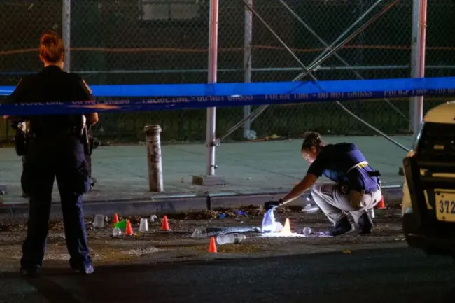 a gunshot outside 449 W. 125th St. in Harlem.