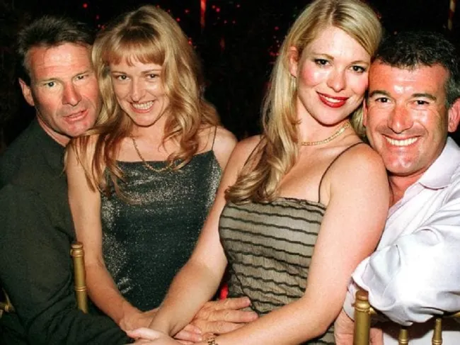 Amanda Brown and Sam Newman