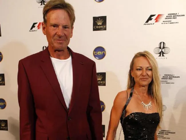 Amanda Brown and Sam Newman