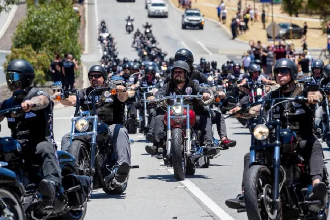 Rebels Bikie gang nick martin funeral