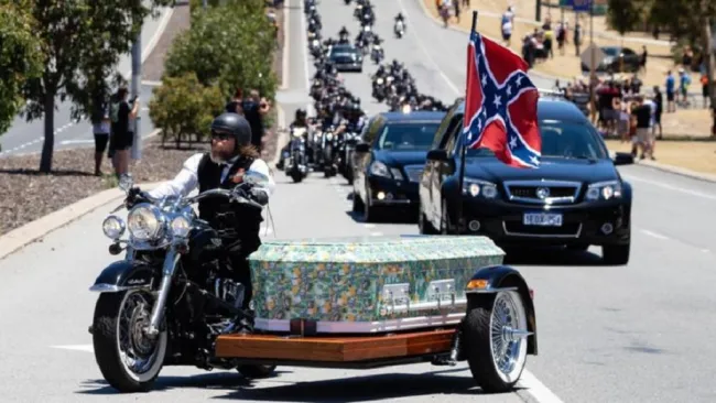 Rebels Bikie gang nick martin funeral